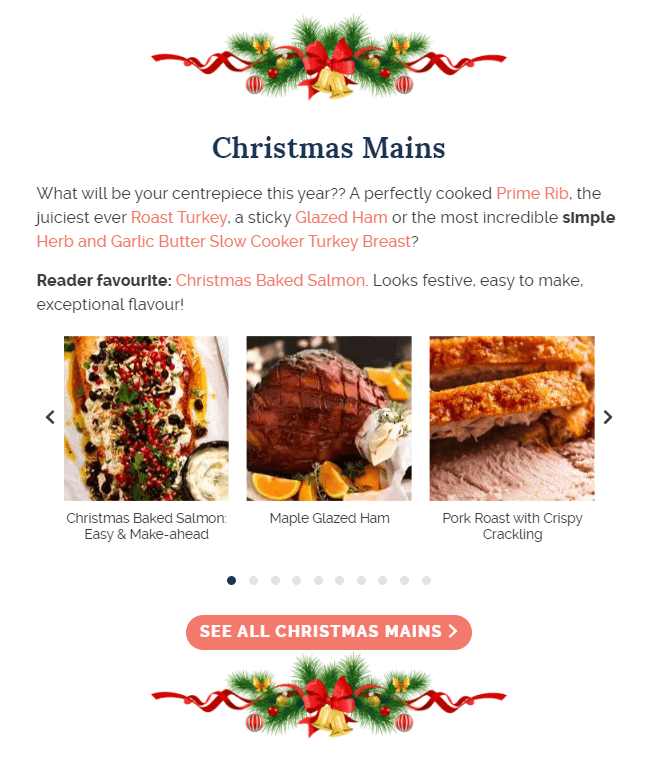 christmas menu