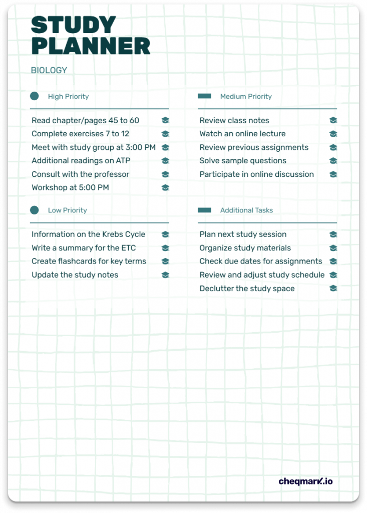 How to Design a Checklist for More Productive Study Sessions