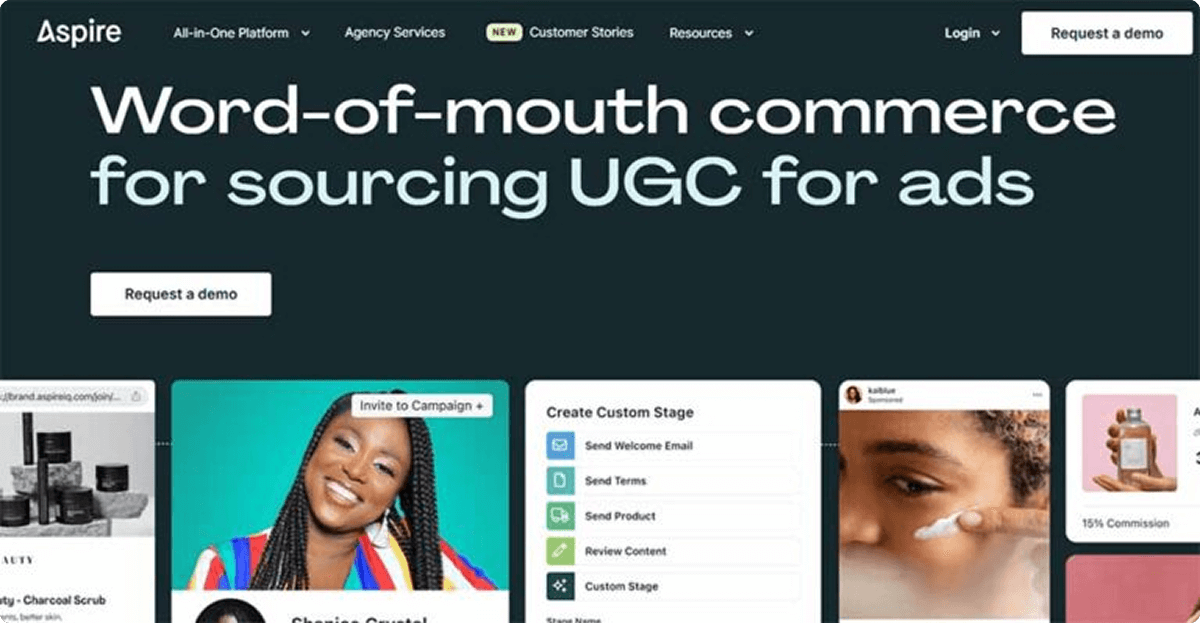 Aspire Word-of- Mouth Commerce for sourcing UGC