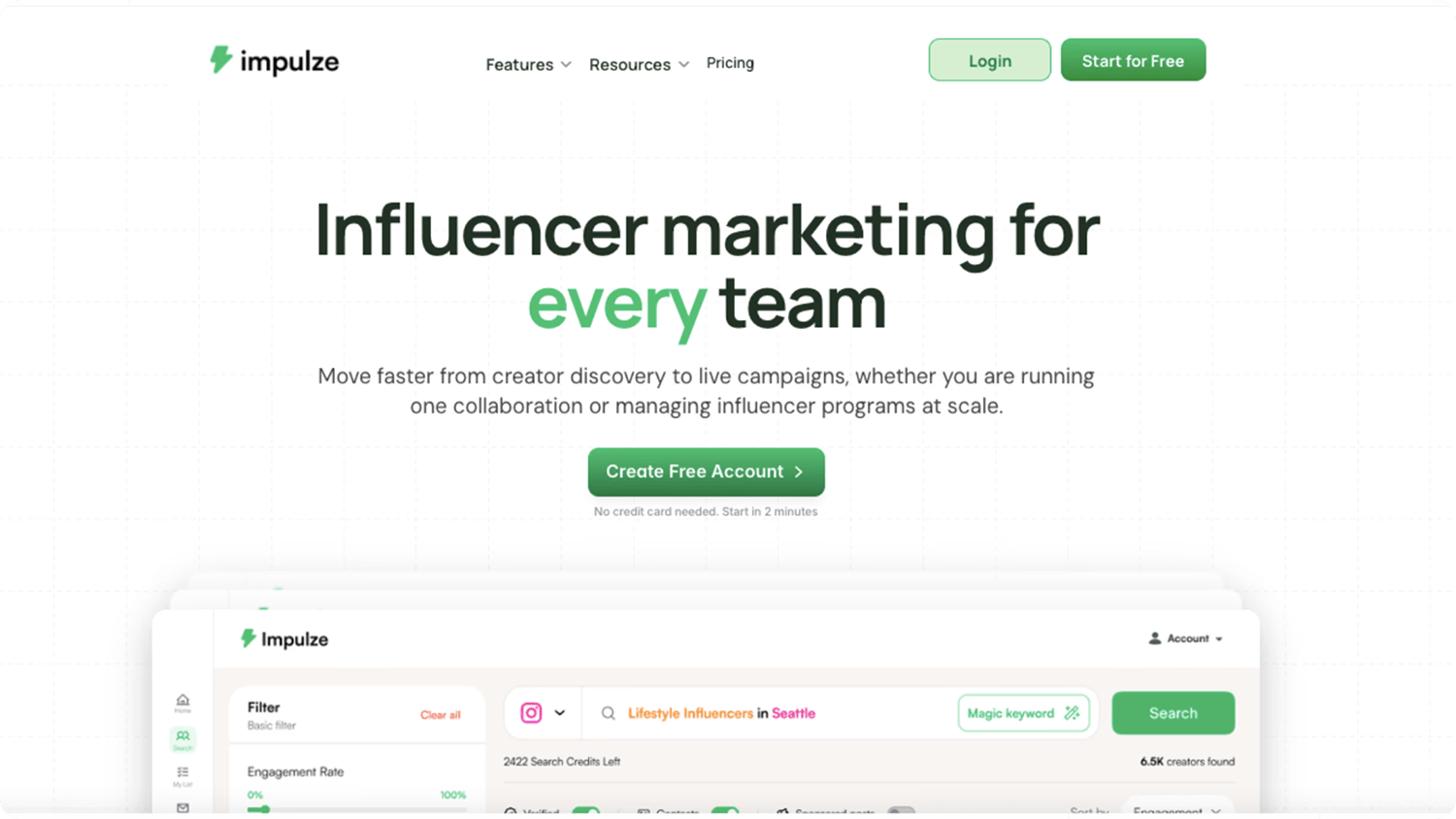 Influencer marketing for every team 
