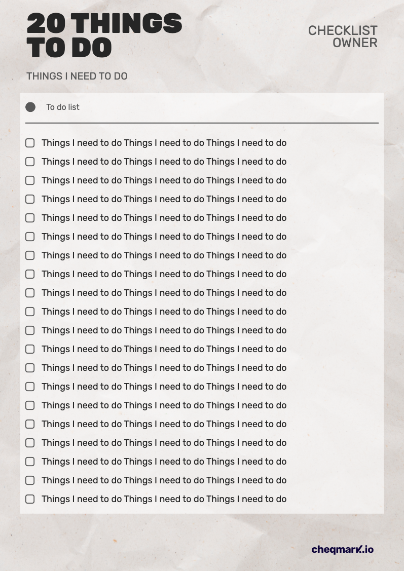 Downloadable Checklist Templates | Cheqmark