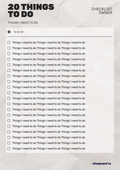 to do list printable checklist