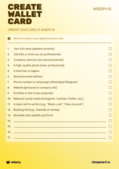 Create wallet card