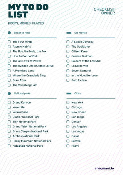 Downloadable Checklist Templates | Cheqmark