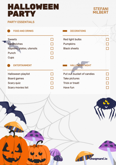 Halloween Party Checklist