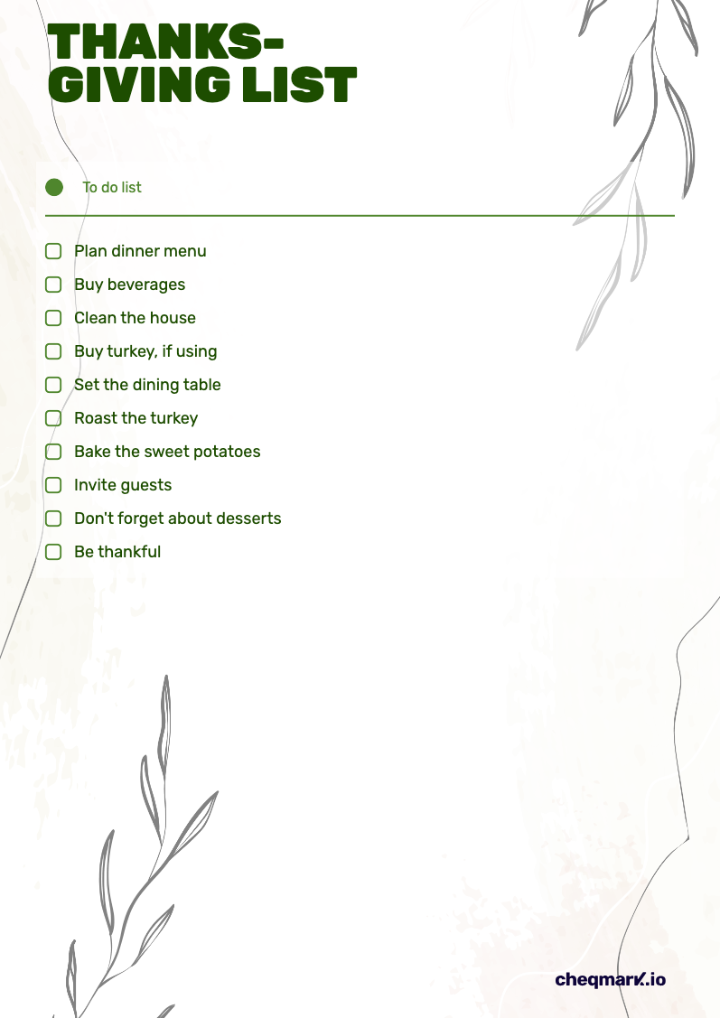 Downloadable Checklist Templates | Cheqmark