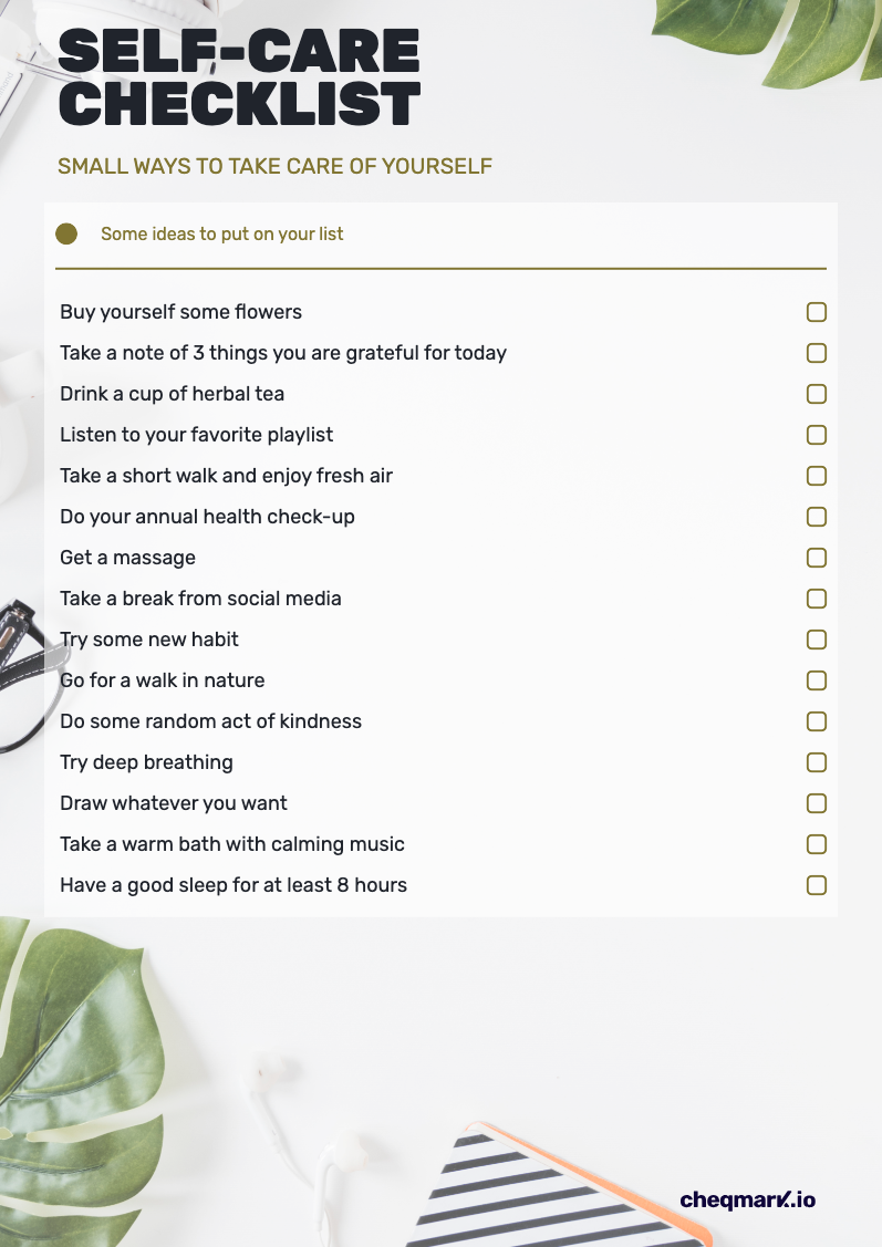 Self-Care Checklist